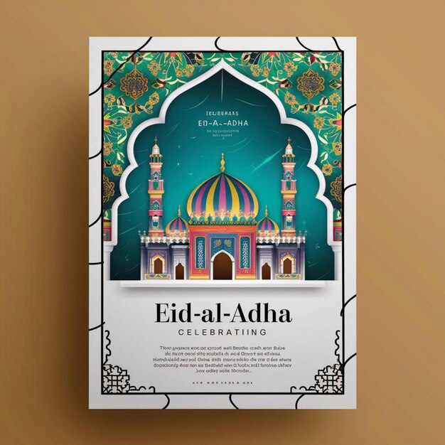 Foto plantilla de diseño de carteles de eid al adha