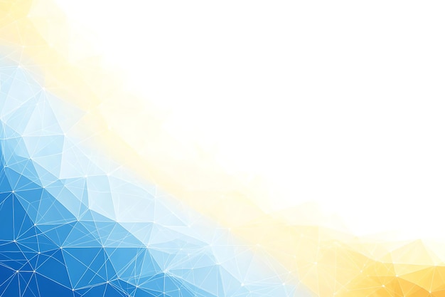 Plantilla de diseño creativo de fondo geométrico abstracto amarillo y azul