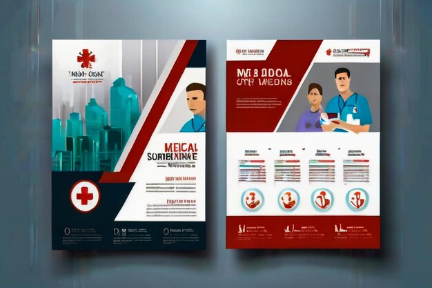 plantilla de diseño de folleto de atención médica de farmacia