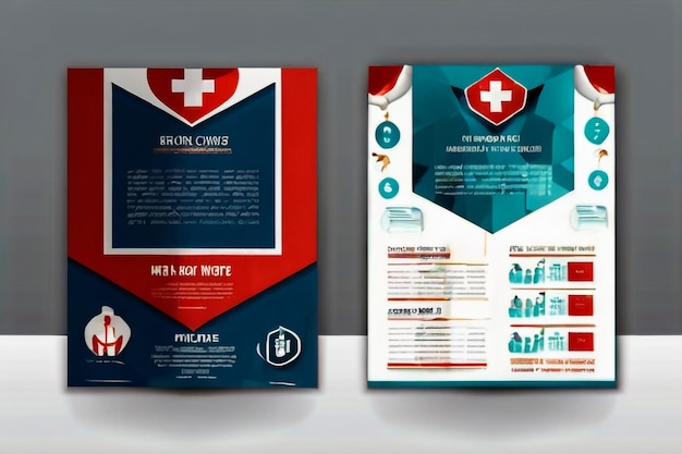 plantilla de diseño de folleto de atención médica de farmacia