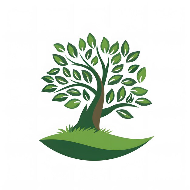 plantilla de diseño de íconos de árboles concepto de naturaleza verde Ilustración vectorial