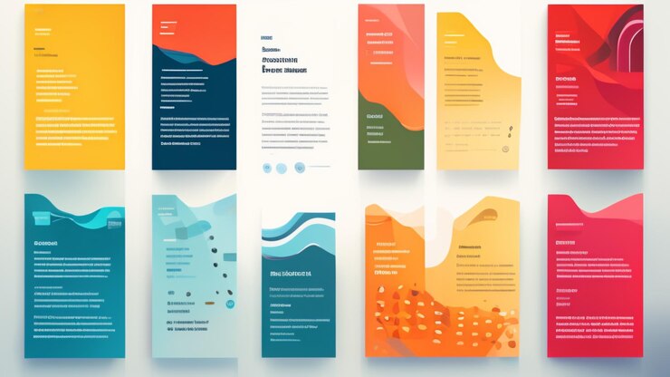 Foto plantilla de diseño infográfico informativo colorido con seis elementos de rayas