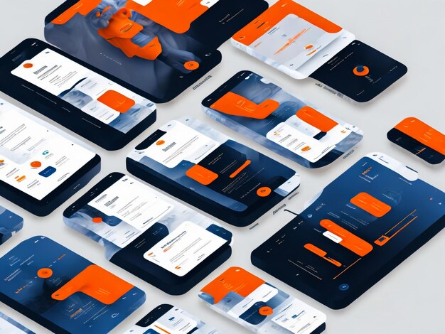 Plantilla de diseño de interfaz de usuario moderna Mockups UI UX Design Website Design Mockups