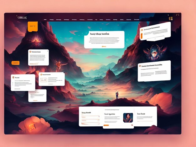 Plantilla de diseño de interfaz de usuario moderna Mockups UI UX Design Website Design Mockups