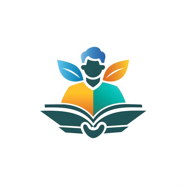 plantilla de diseño de logotipo abstract vectorial educación en línea y lear aislado en fondo blanco