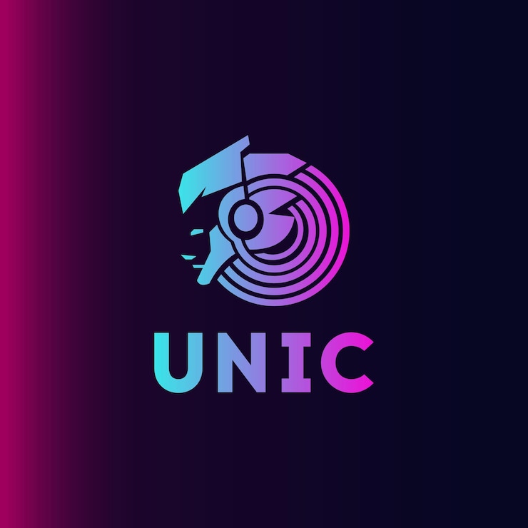 Foto plantilla de diseño de logotipo de cara de mujer hermosa techno