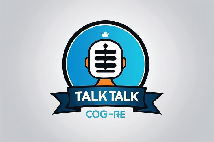 Foto plantilla de diseño de logotipo de king talk y comunicación