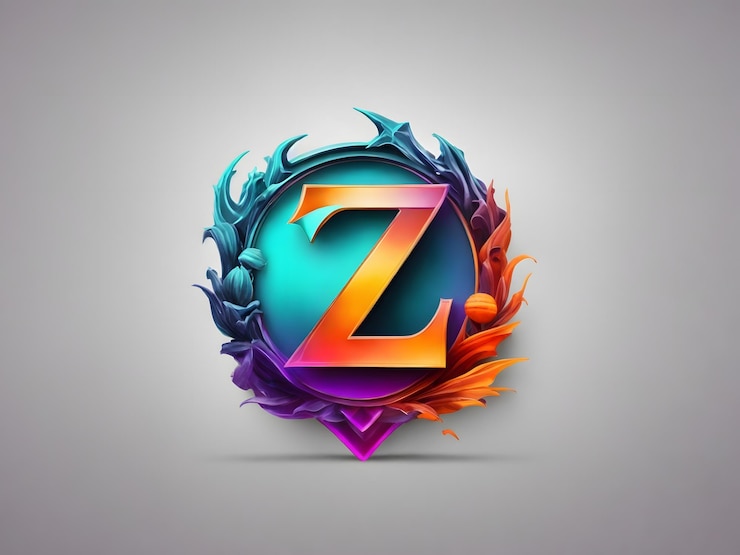 Foto plantilla de diseño de logotipo de letra z degradado con elementos de halloween