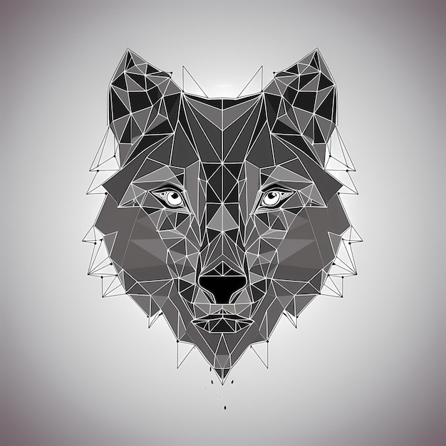 Plantilla de diseño de logotipo de lobo Plantilla de logotipo de marca AI generativo