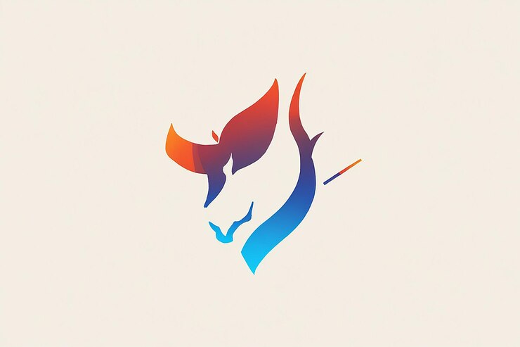Foto plantilla de diseño de logotipo de rinoceronte abstracto