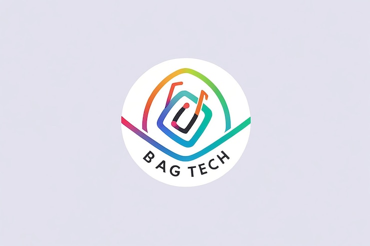 Foto plantilla de diseño del logotipo de la tecnología de bolsas