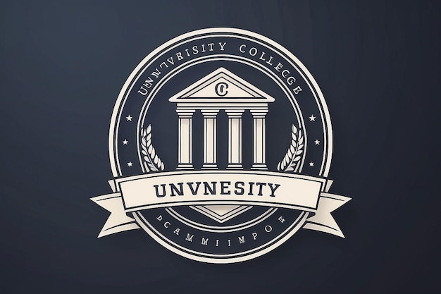 Foto plantilla de diseño de logotipo de la universidad ilustración vectorial logotipo de la universidad colegio insignias emblemas señales acciones vector logotipo del campus de la universidad