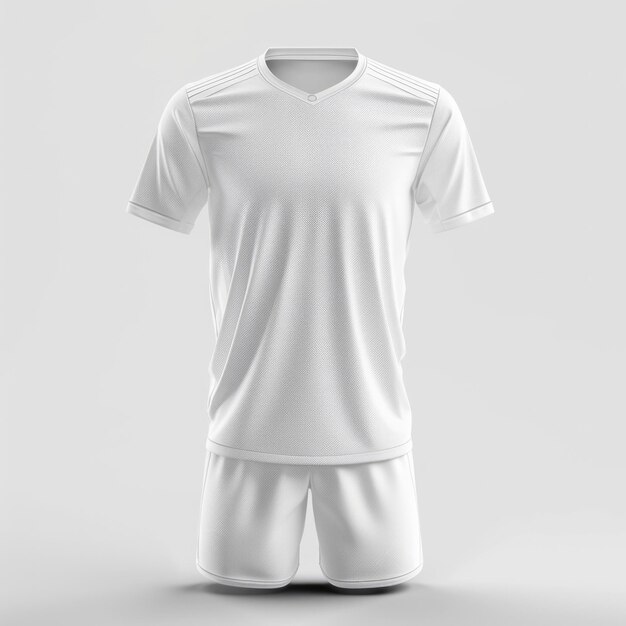 Una plantilla de diseño de maqueta de camiseta y pantalones cortos de fútbol