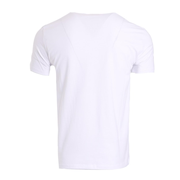 Plantilla de diseño de maqueta de camisetas de hombre blanco maqueta