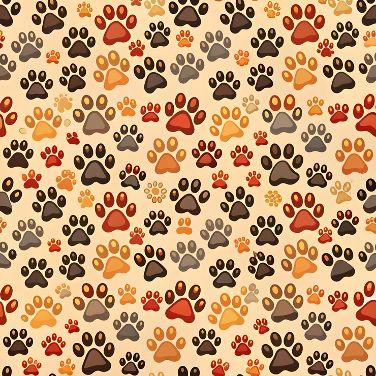 plantilla de diseño de la pata del perro