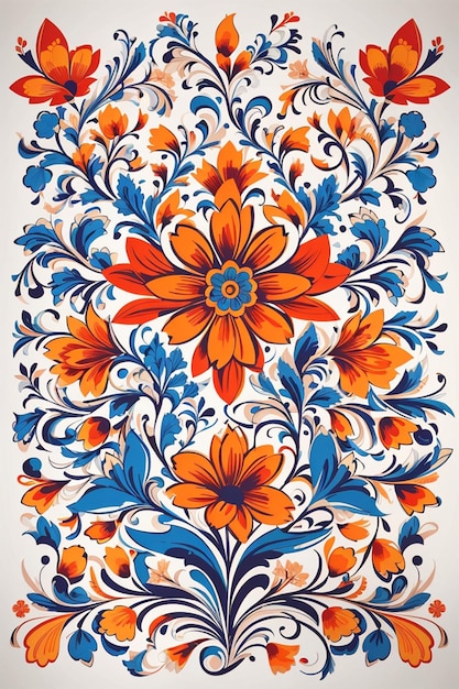 Plantilla de diseño de patrón floral