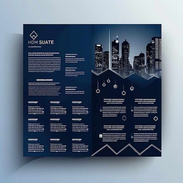 Plantilla de diseño de portada de libro corporativo en A4 Puede adaptarse al folleto Generative Ai