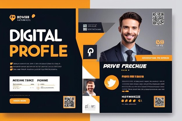 plantilla de diseño de publicaciones en redes sociales corporativas para el perfil de negocio de marketing digital de vector premium