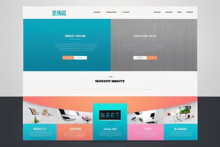 Foto plantilla de diseño de sitio web de una página todo en un conjunto para el diseño de sitio web que incluye un sitio web de una página