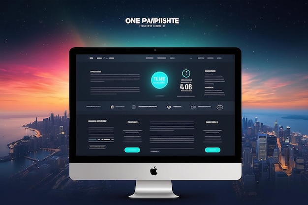 Una plantilla de diseño de sitio web de una página Todo en un conjunto para el diseño de sitios web que incluye una página
