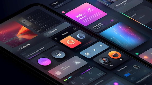 Plantilla de diseño Ui ux Imagen generada por AI