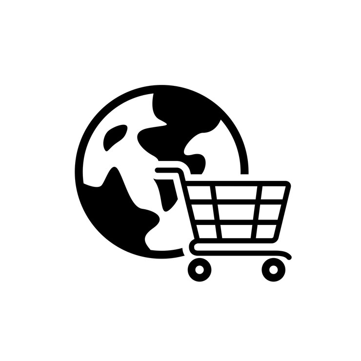 Foto plantilla de diseño vectorial del logotipo del carrito de compras