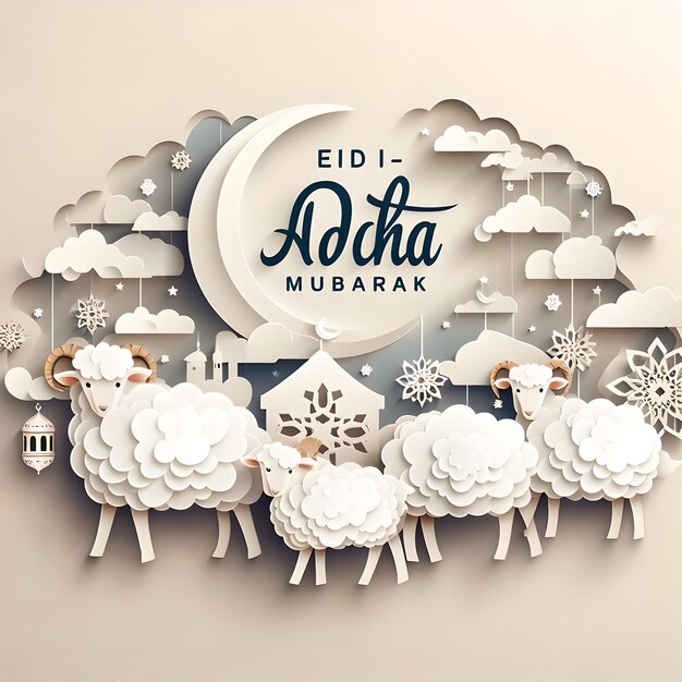 plantilla para el Eid alAdha Mubarak