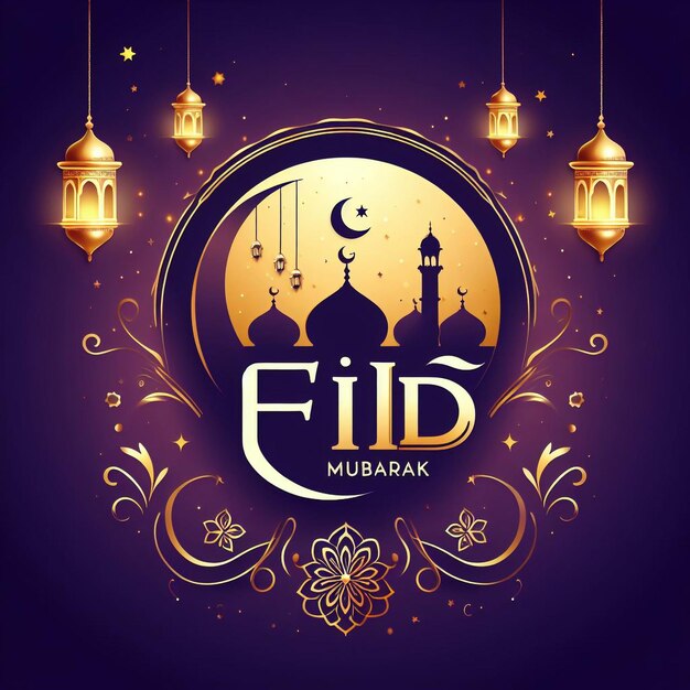 plantilla de Eid Mubarak