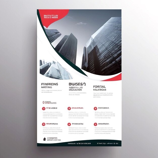 plantilla de folleto comercial vertical vectorial