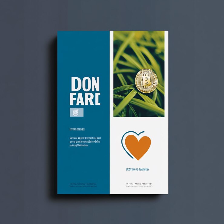 Foto una plantilla de folleto de la empresa de recaudación de fondos
