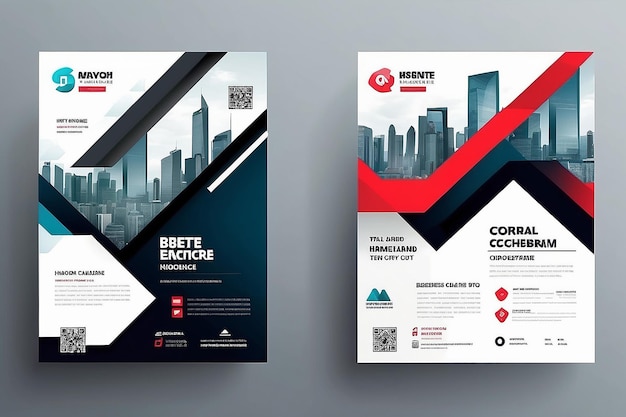 plantilla de folleto empresarial creativo plantilla de flyer empresarial plantilla de Flyer plantilla de forma geométrica utilizada para el diseño de carteles comerciales