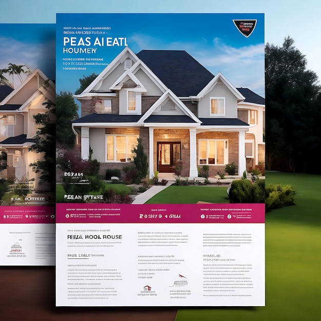 Plantilla de folleto de negocios inmobiliarios Diseño de folleto para la venta de propiedades paquete de diseño de folleto inmobiliario