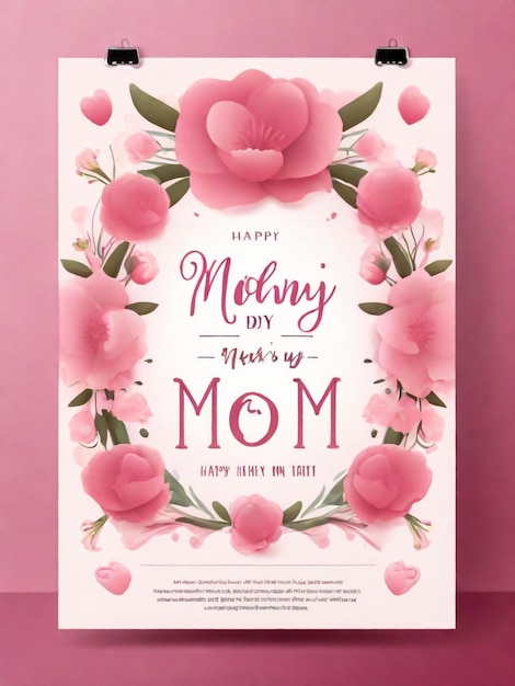 plantilla de folleto de póster para el día de la madre