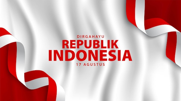 Plantilla de fondo del día de la independencia de indonesia