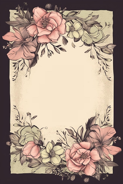 Foto plantilla de fondo de ilustración de decoración floral simple colorida arreglo creativo de naturaleza y flores bueno para banner tarjeta de boda invitación proyecto saludos de cumpleaños y elemento de diseño