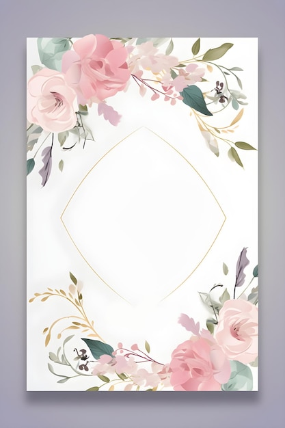 Foto plantilla de fondo de ilustración de decoración floral simple colorida arreglo creativo de naturaleza y flores bueno para banner tarjeta de boda invitación proyecto saludos de cumpleaños y elemento de diseño