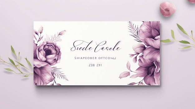 plantilla gratuita de invitación floral para bodas PSD