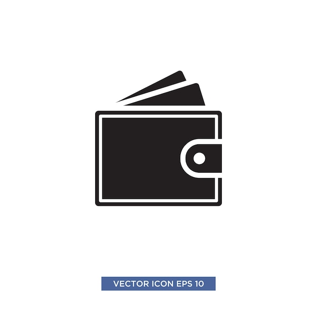 Plantilla de ilustración de vector de icono de billetera