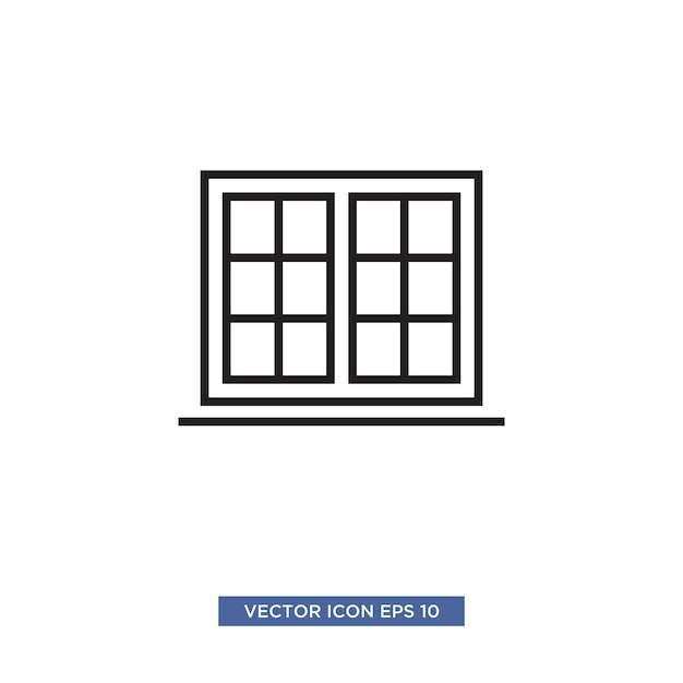 Plantilla de ilustración de vector de icono de ventana