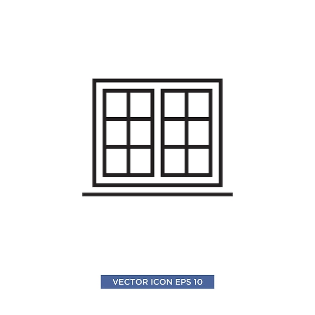 Plantilla de ilustración de vector de icono de ventana