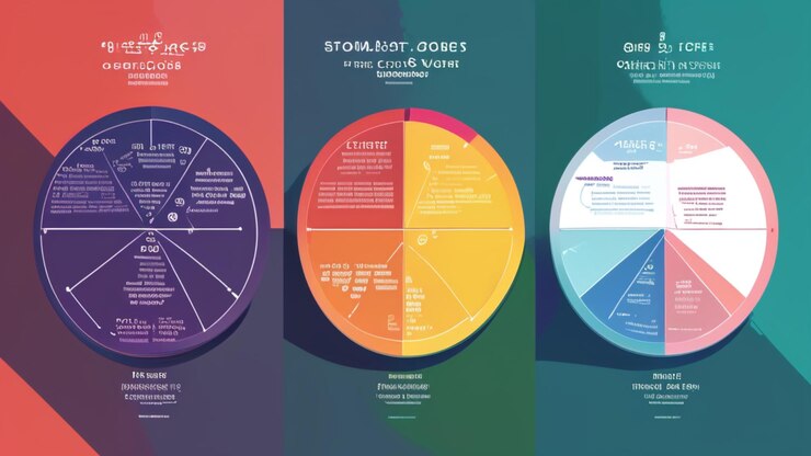 Foto plantilla de infografía con cinco opciones de elementos de color en el diagrama de cheme infochart del ventilador superior