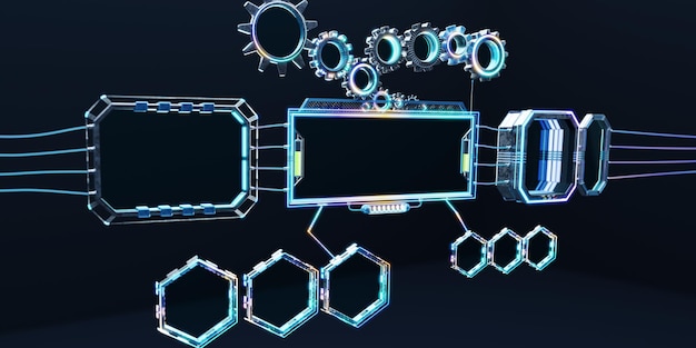 Plantilla de interfaz de usuario de tecnología para una empresa inteligente