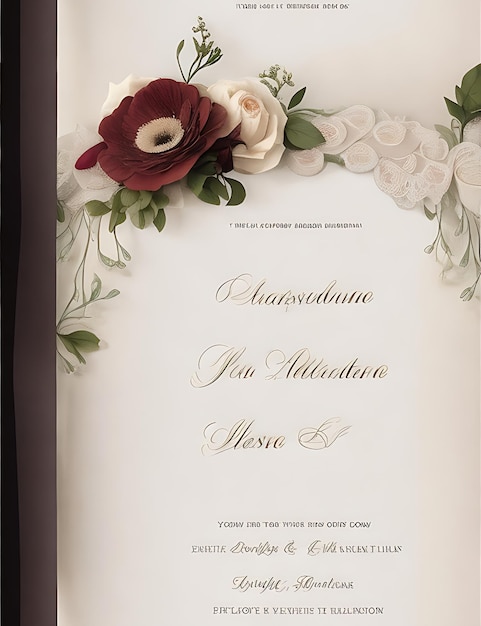 Plantilla de invitación de boda elegante vintage