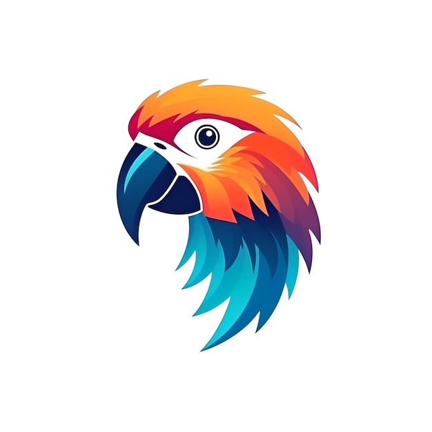 plantilla de logotipo de cabeza de águila diseño de ilustración de icono vectorial logotipo de pájaro colorido