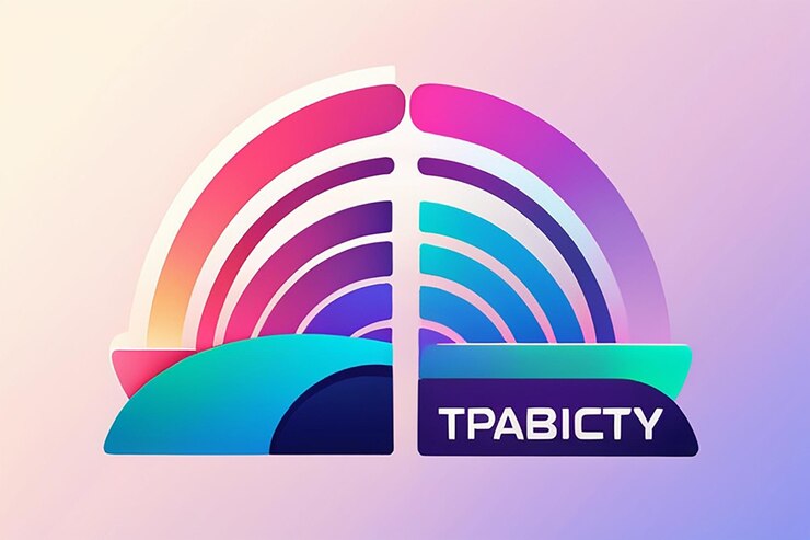 Foto plantilla de logotipo de datos de color gradiente