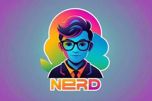plantilla de logotipo de Gradient Creative Nerd