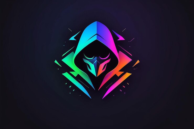 Foto plantilla de logotipo de gradient hacker