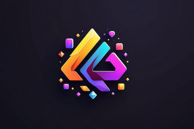 Foto plantilla de logotipo de juego minimalista colorido