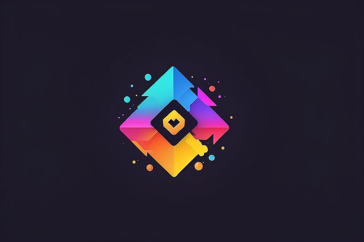 Foto plantilla de logotipo de juego minimalista colorido