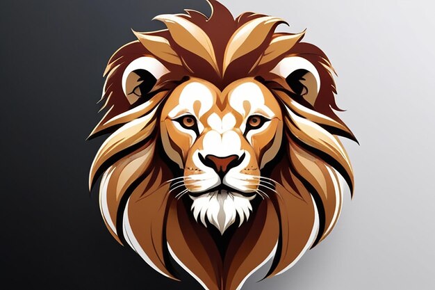 La plantilla del logotipo del perfil del león Orgullo y dignidad